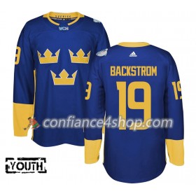 Adidas Maillot de Hockey Suède Nicklas Backstrom 19 Coupe du monde de hockey sur glace 2016 Violet Premier - Enfant